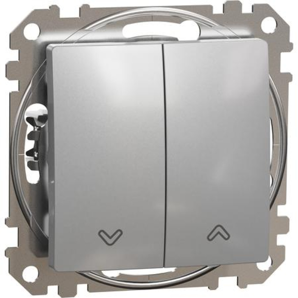Выключатель для жалюзи кнопочный Schneider Electric Sedna Design Алюминий SDD113114